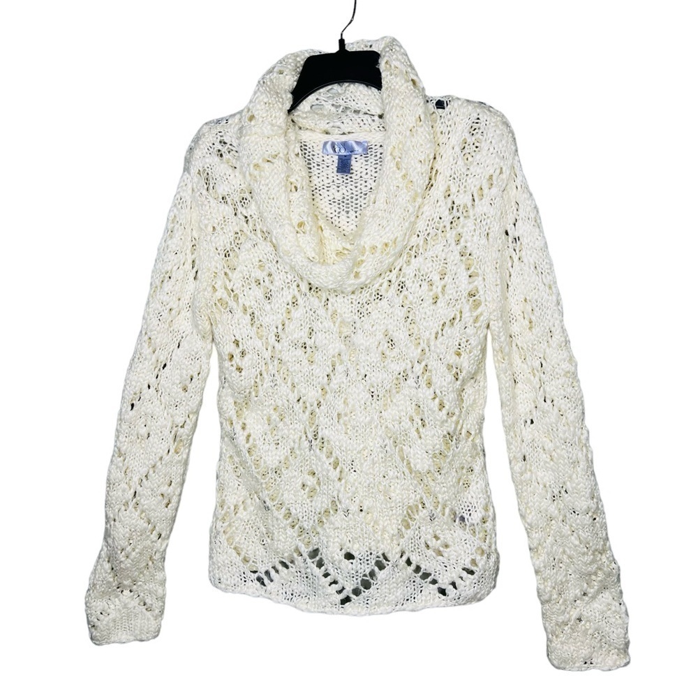Nine & Co. by Nine West Crochet Cowl Turtleneck